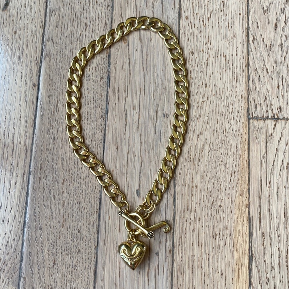 Juicy couture gold locket necklace